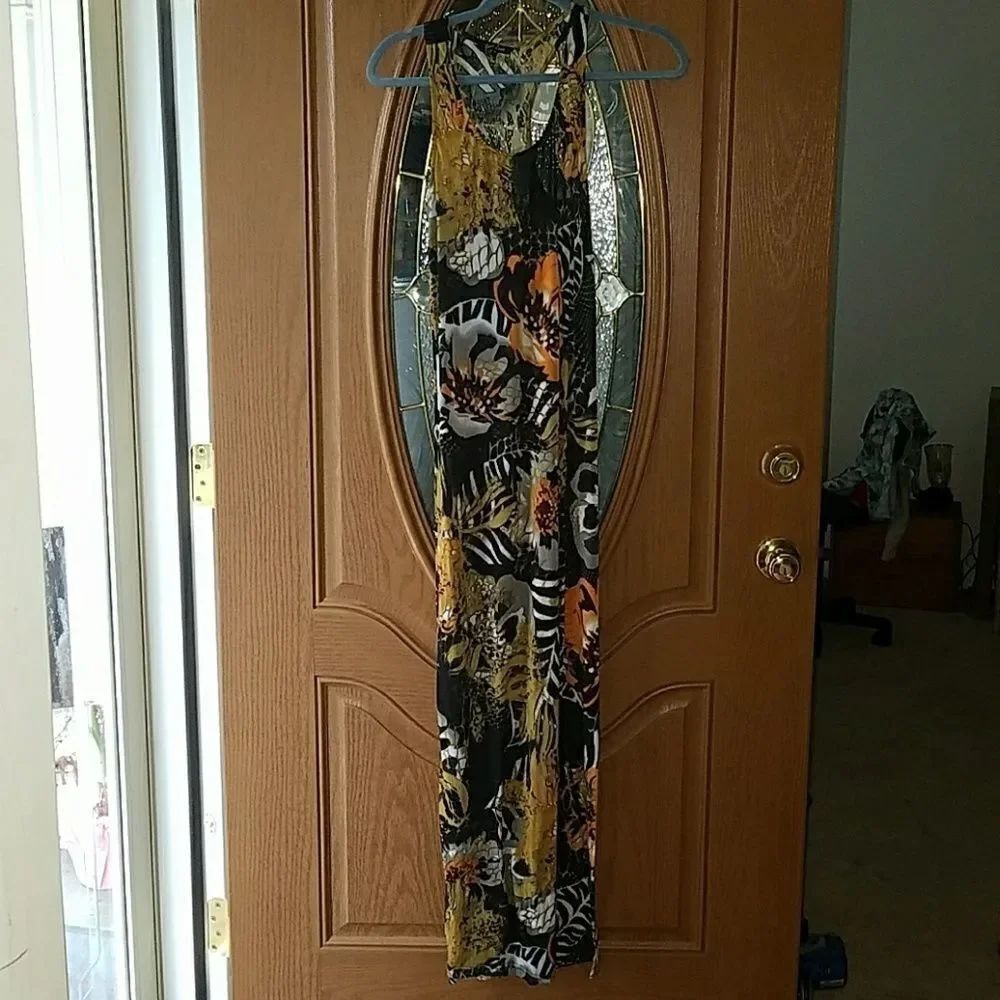 Just Love floral print  tank dress Sz M